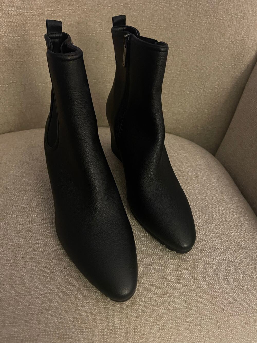 Women's Anne Klein Valore Wedge Heel Bootie Black, S86